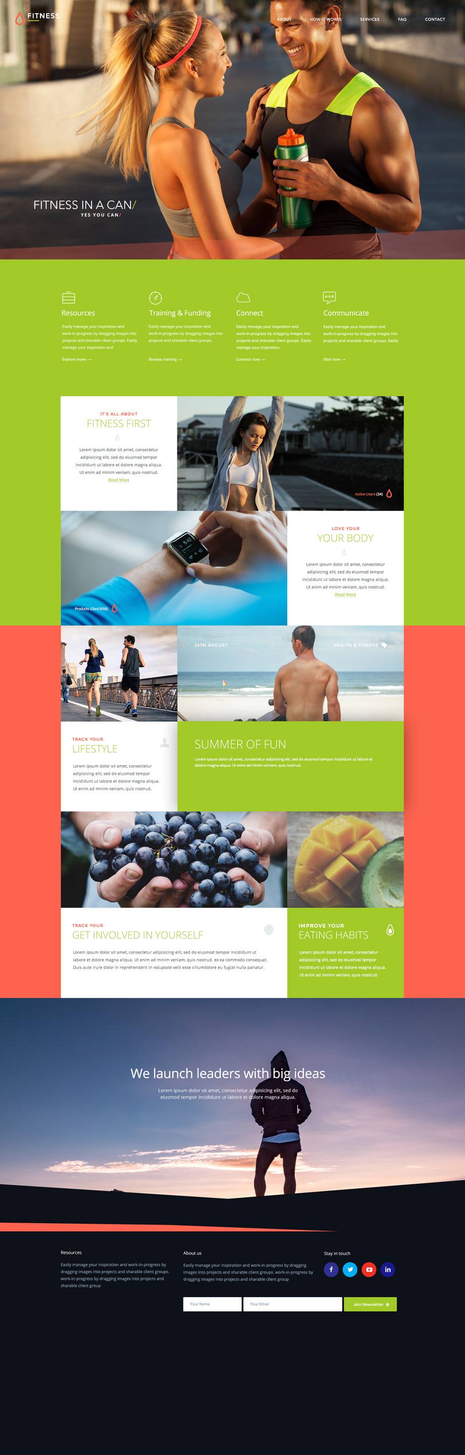 Fitness fitness-website-psd-template1