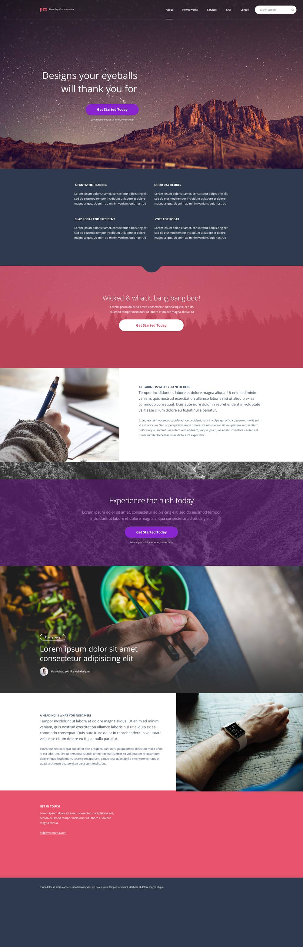 Pex pex_psd_website_template_free_psd1